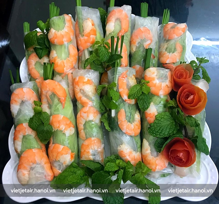 Bánh tránh cuốn tôm