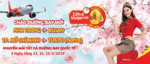 Khuyến mãi lớn vé máy bay chỉ 0 đồng đến Tokyo và Busan