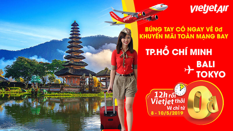 Khuyến mãi hàng triệu vé 0 đồng từ Vietjet đón hè sôi động