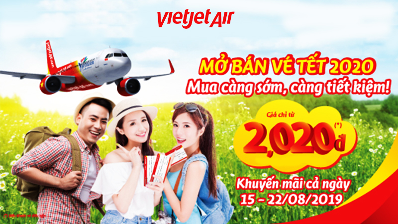 Vé máy bay Tết 2020 Vietjet khuyến mãi siêu khủng