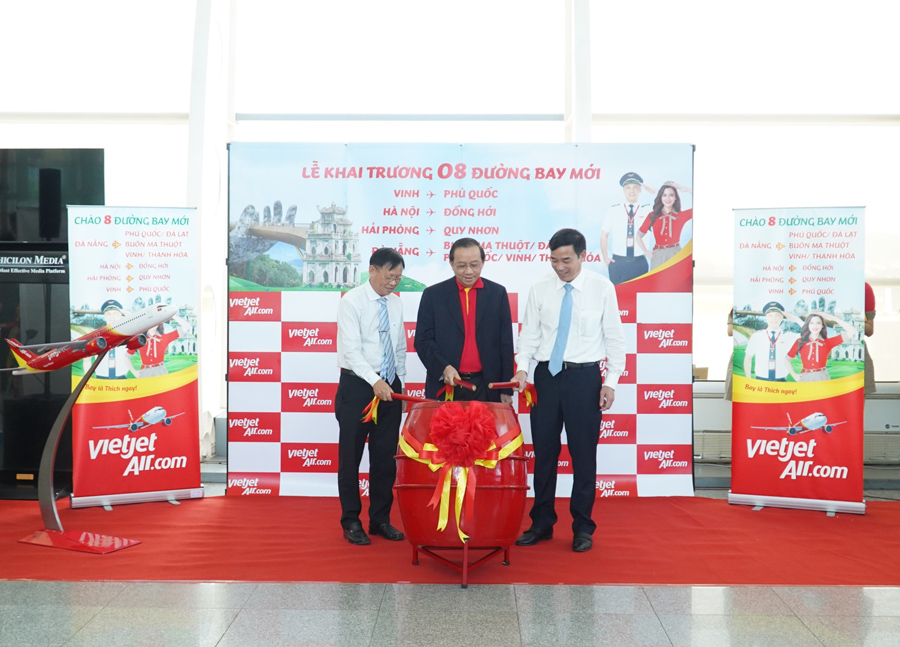 Vietjet Air khai trương 8 đường bay nội địa mới