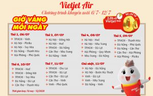 Đầu tuần săn khuyến mãi 0 đồng từ Vietjet Air bay thả ga