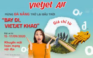 Khuyến mãi vé máy bay 0 đồng Vietjet “Khao” Đà Nẵng trở lại bầu trời