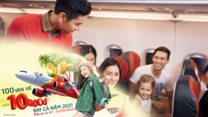 Khuyến mãi vé máy bay chỉ từ 10.000 VND bay cả năm cùng Vietjet