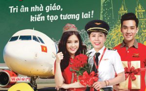 Tri ân nhà giáo Vietjet Air khuyến mãi vé máy bay 0 đồng