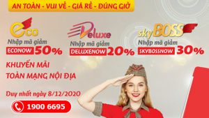 Khuyến mãi giảm 50% bay cả năm 2021 an toàn cùng Vietjet Air