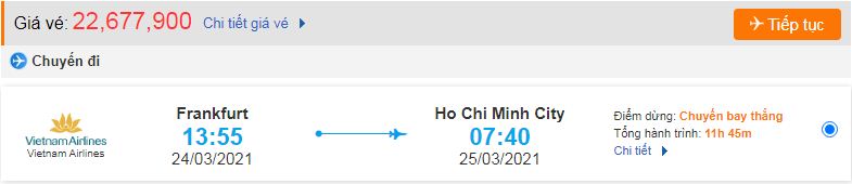 Vé máy bay từ Đức về Việt Nam - HCM