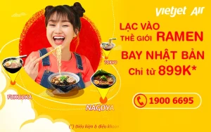 Ưu đãi vé máy bay đi Nhật Bản giá chỉ từ 899k cùng Vietjet Air