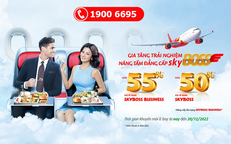 Vietjet Air giảm giá vé SkyBoss và vé SkyBoss Business