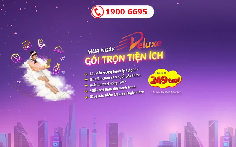 Vietjet Air khuyến mãi vé máy bay Deluxe chỉ từ 249.000 VNĐ