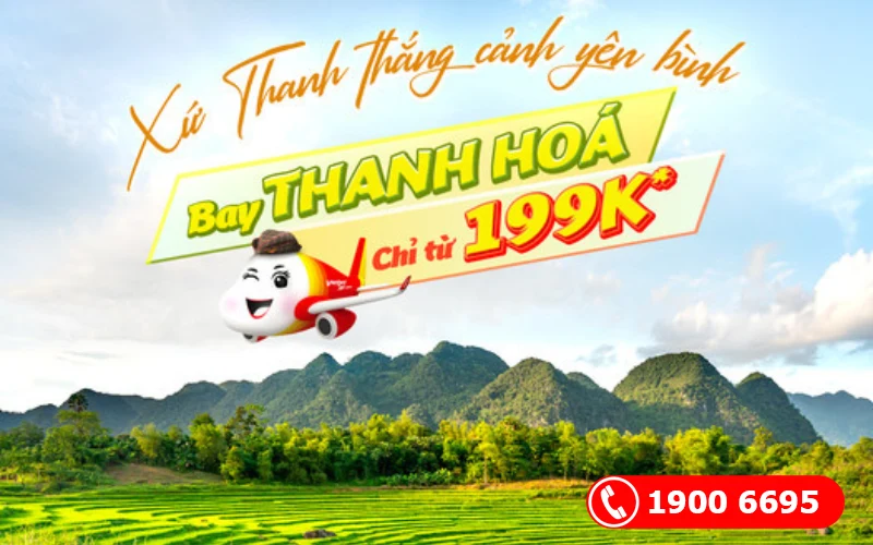 Vietjet Air ưu đãi vé máy bay đi Thanh Hóa 199k dịp Tết