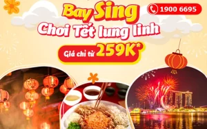 Vietjet ưu đãi vé máy bay đi Singapore Tết 2023 từ 259k