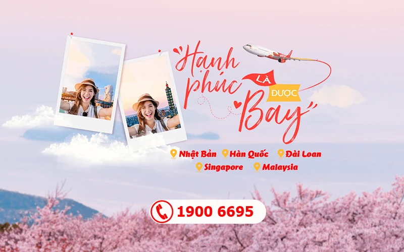 Săn vé máy bay Vietjet giá rẻ đi Châu Á