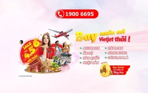 Vietjet Air ưu đãi lên đến 50% bay khắp Việt Nam và quốc tế