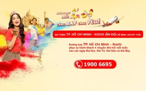 Vietjet mở đường bay thẳng từ Hồ Chí Minh đi Kochi