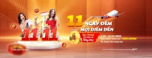 Vietjet Air giảm giá vé máy bay 0 đồng ngày đôi 11-11