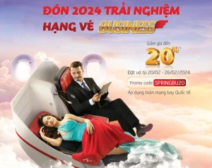 Vietjet Air trải nghiệm hạng ghế Business ưu đãi 20%