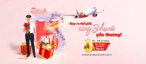 Vietjet Air ưu đãi vé máy bay 0đ mừng ngày 8-3